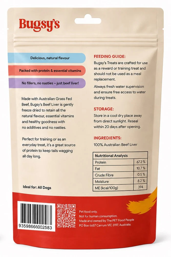 Bugsy's Beef Liver Freeze Dried