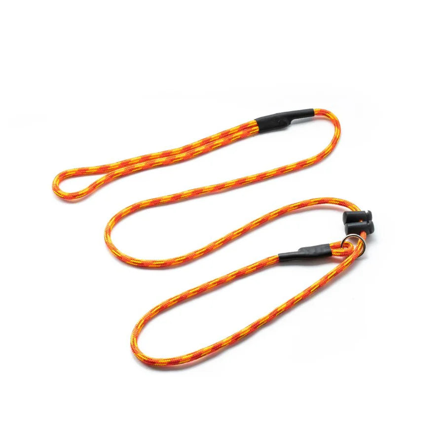 PK9 Handmade 4 ft/120 cm Slip Leash (Orange Stripe)