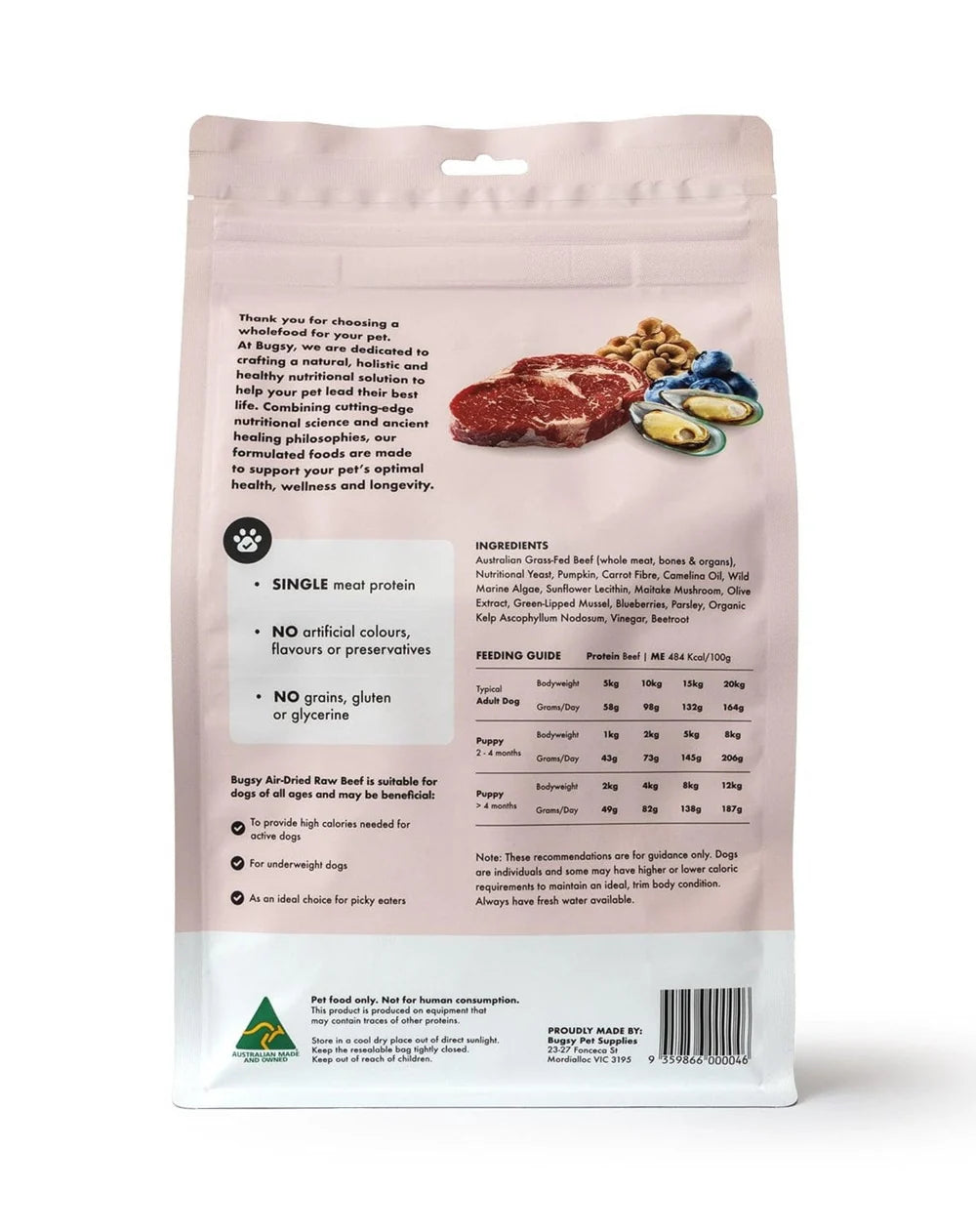 Bugsy's Air-Dried Beef 328gm