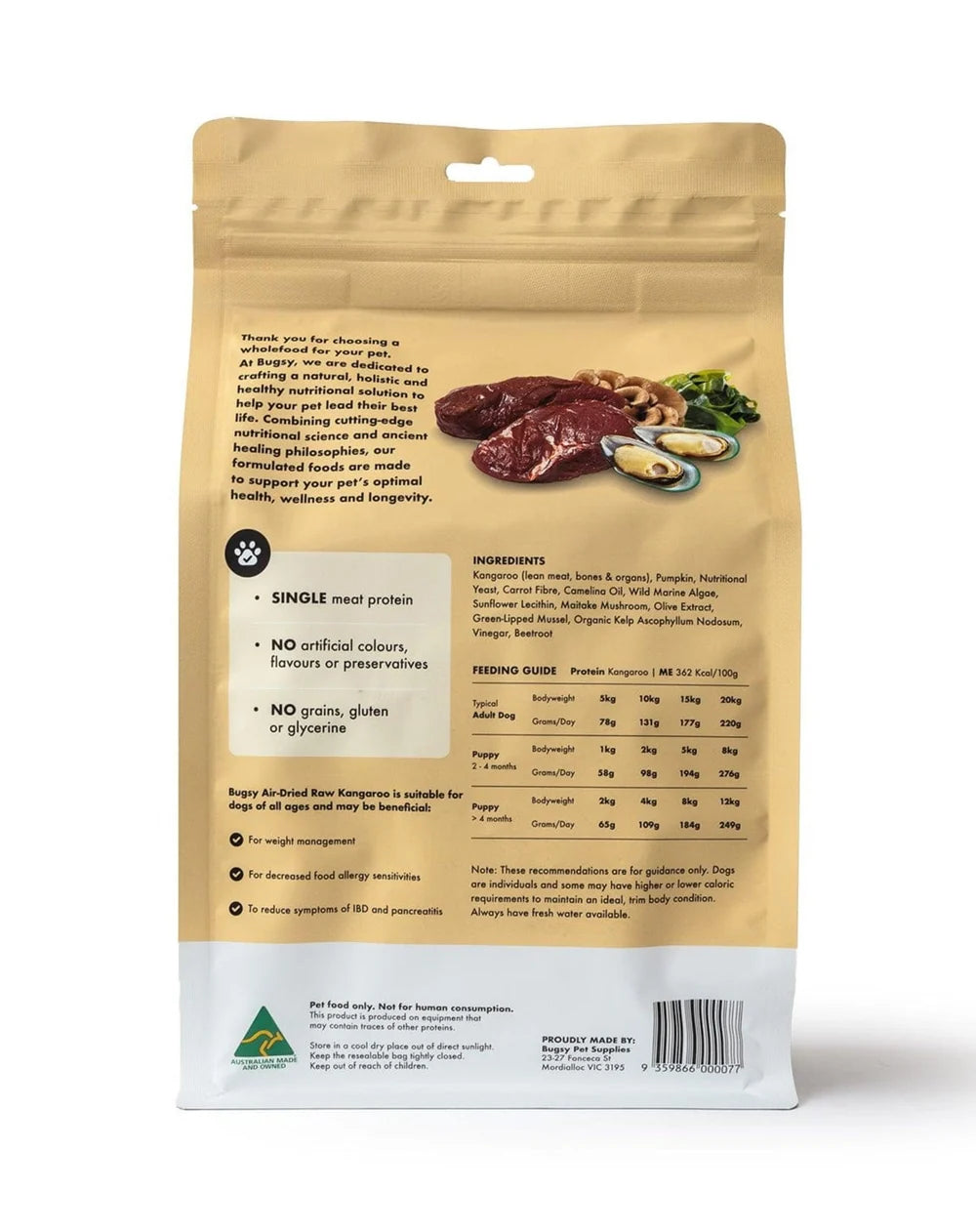 Bugsy's Air-Dried Kangaroo 328gm
