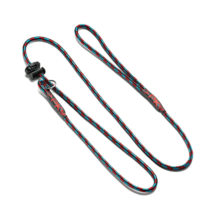 PK9 Handmade 4 ft/120 cm Slip Leash (Blue With Red Stripe)